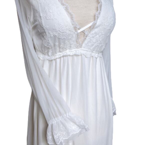 Romantic Design Studio Chiffon Lace Nightgown S - Picture 2 of 10